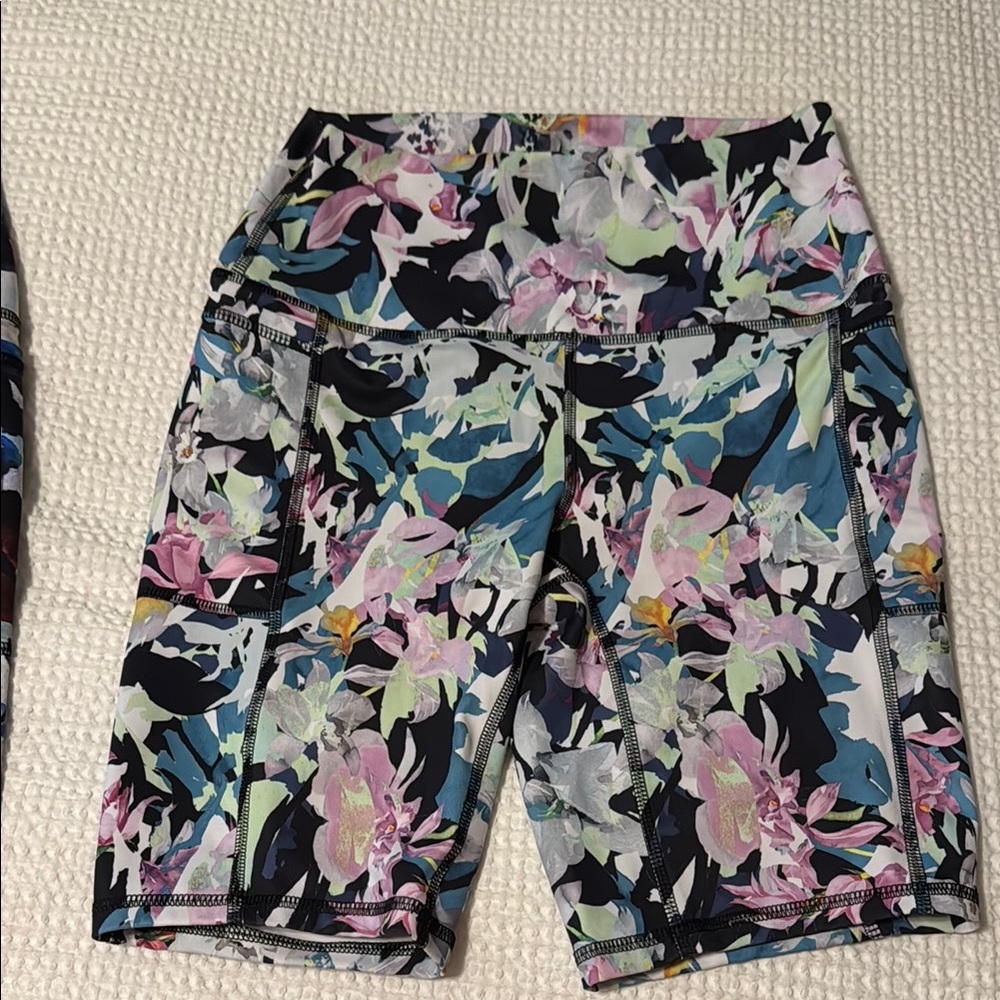 RBX Bike Shorts Pink and Blue Vibrant Floral